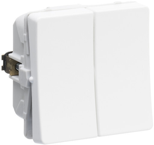 Billigvvs Lk fuga afbryder krone, 1 modul, hvid tilbud