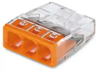 Billigvvs Wago samlemuffe 3x0,5-2,5 mm², orange - 100 stk tilbud