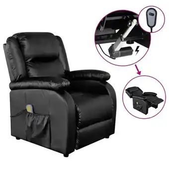 Bolig Center Elektrisk massagestol kunstlæder sort tilbud