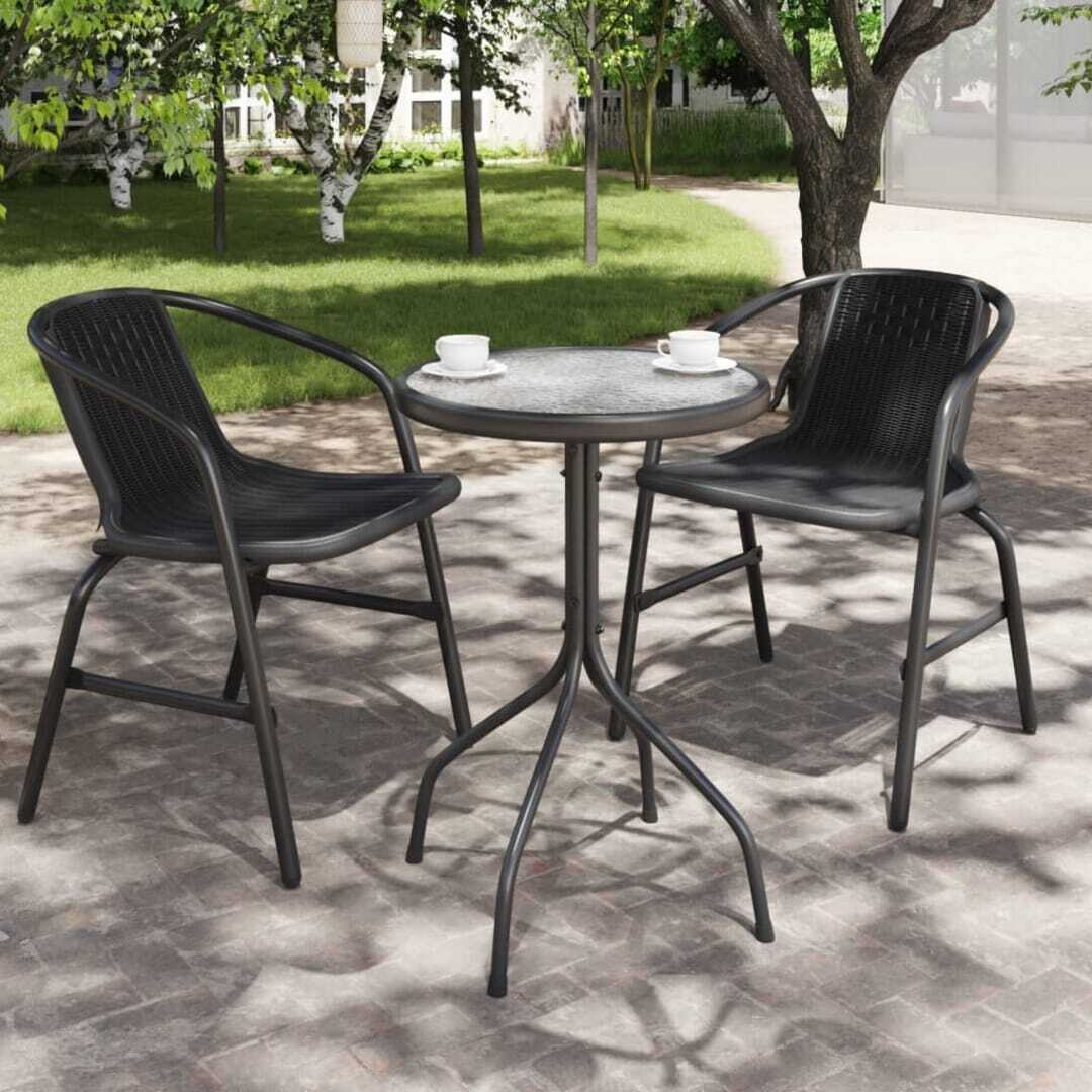 Bolig Center Havebord ø50x71 cm stål antracitgrå tilbud