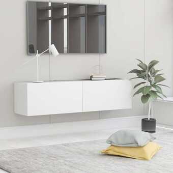 Tv-skab 120x30x30 cm spånplade hvid