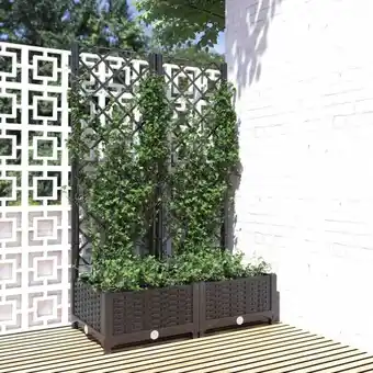 Plantekasse med espalier 80x40x121,5 cm pp sort