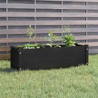 Bolig Center Plantekasse 100x31x31 cm massivt fyrretræ sort tilbud