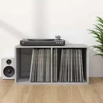 Bolig Center Lp-reol 71x34x36 cm konstrueret træ grå sonoma-eg tilbud