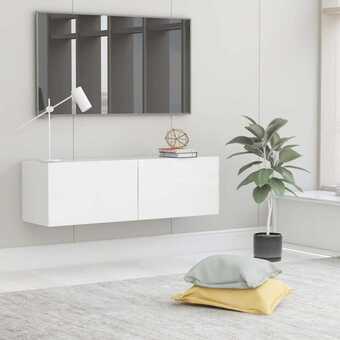 Tv-skab 100x30x30 cm spånplade hvid