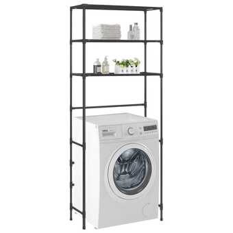 Bolig Center Opbevaringsstativ i 3 niveauer 69x28x169 sort tilbud