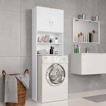 Bolig Center Vaskemaskineskab 64 x 25,5 x 190 cm spånplade hvid tilbud