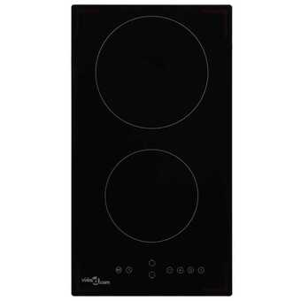 Keramisk kogeplade med 2 varmezoner touch-panel 3000 w