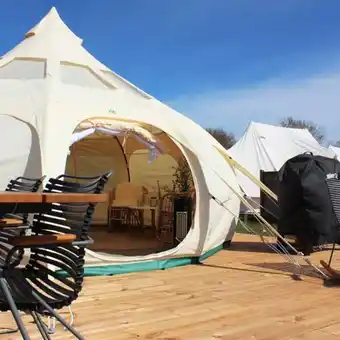 Truestory Glamping hos marsk camp tilbud