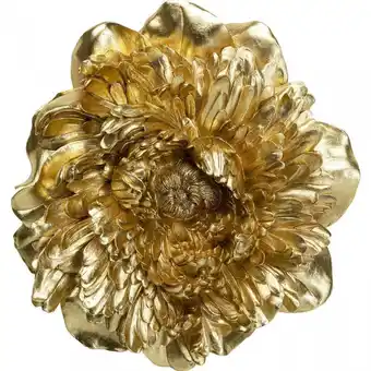 Pæon, guld vægdekoration