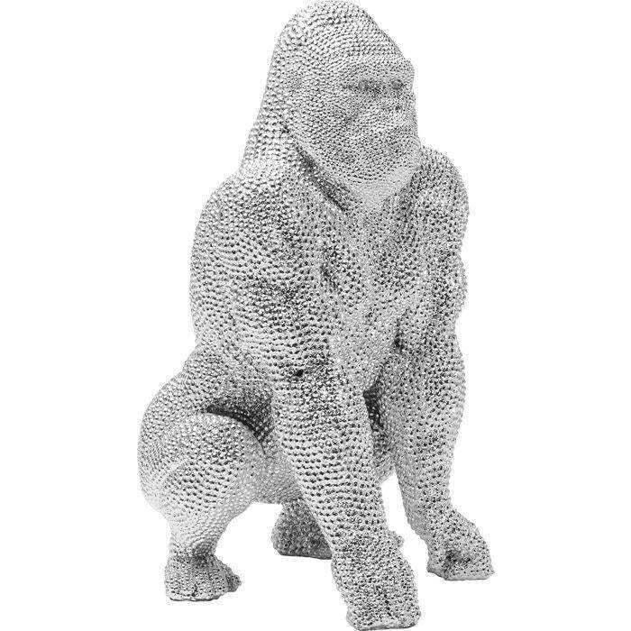 Kare Shiny gorilla, sølv, 46 cm tilbud