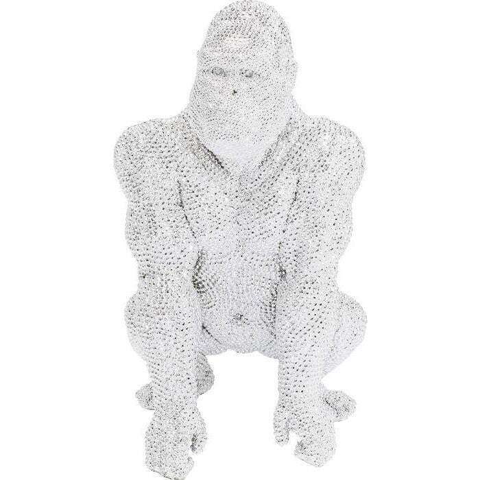 Kare Shiny gorilla, sølv, 80 cm tilbud