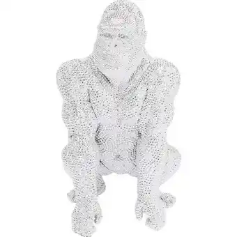 Shiny gorilla, sølv, 80 cm
