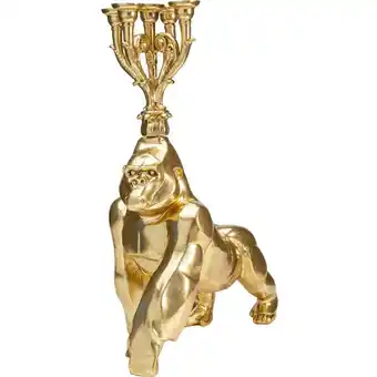 Gorilla lysestage, guld