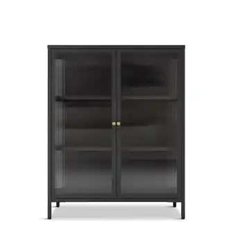 Sit´n Sleep Enzo vitrine, lav m/riflet glas, sort tilbud
