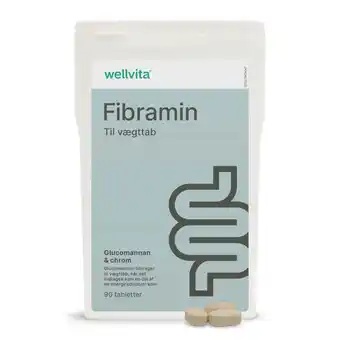 Wellvita Wellvita fibramin - 180 tabletter - hjælp til vægttab tilbud