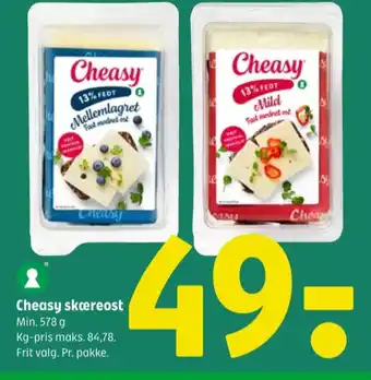 Coop 365 Cheasy skæreost mild 13% tilbud