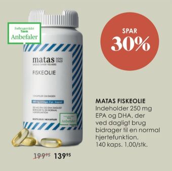 Matas Matas fiskeolie tilbud