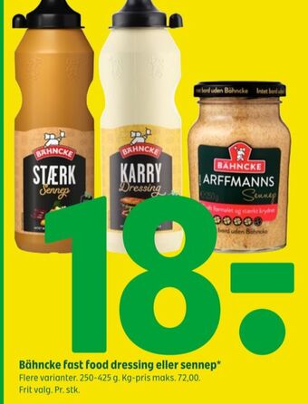 Coop 365 Bähncke sennep tilbud