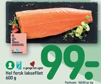 REMA 1000 Hel fersk laksefilet tilbud