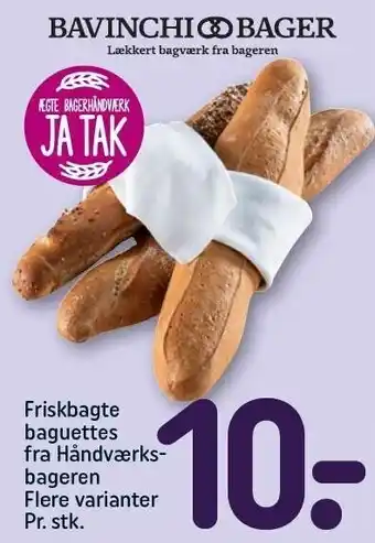 REMA 1000 Friskbagte baguettes fra håndværksbageren tilbud