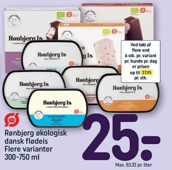 REMA 1000 Rønbjerg økologisk dansk flødeis tilbud