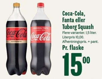 Min Købmand Coca-cola, fanta eller tuborg squash tilbud