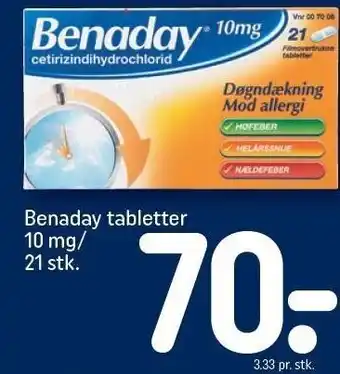 Benaday tabletter