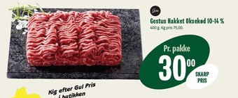 Min Købmand Gestus hakket oksekød 10-14% tilbud