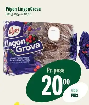 Min Købmand Pågen lingongrova tilbud