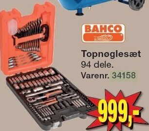 Harald Nyborg Bahco topnøglesæt tilbud