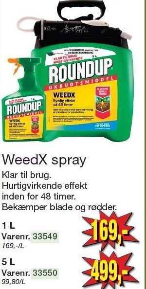 Roundup weedx spray