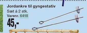 Harald Nyborg Jordankre til gyngestativ tilbud