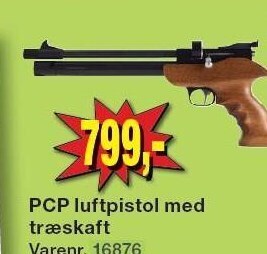 Harald Nyborg Pcp luftpistol med træskaft tilbud