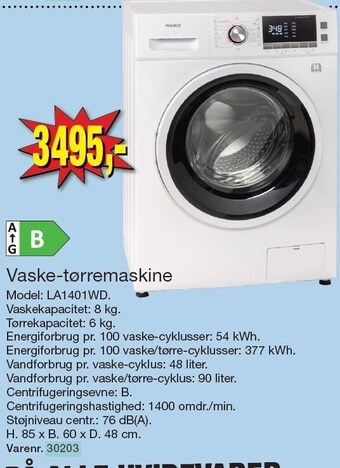 Harald Nyborg Vaske-tørremaskine tilbud