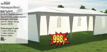 Harald Nyborg Kosama havepavillon/partytelt tilbud