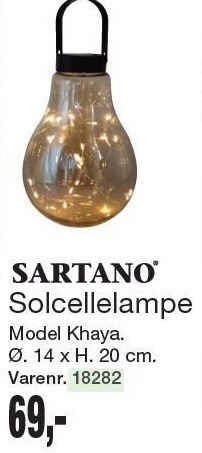 Harald Nyborg Sartano solcellelampe tilbud