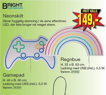 Harald Nyborg Bright design neonskilt tilbud
