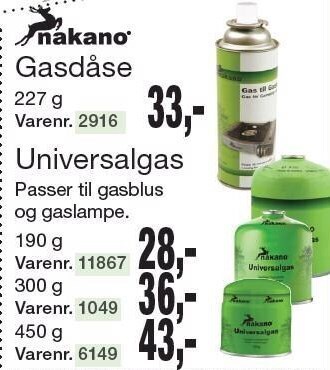 Nakano gasdåse el. universalgas