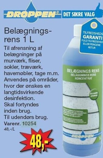 Harald Nyborg Droppen belægningsrens 1 l tilbud