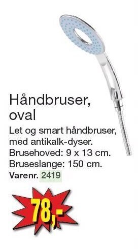 Harald Nyborg Håndbruser, oval tilbud