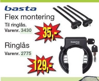 Harald Nyborg Basta flex montering el. ringlås tilbud