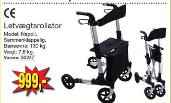 Harald Nyborg Letvægtsrollator tilbud