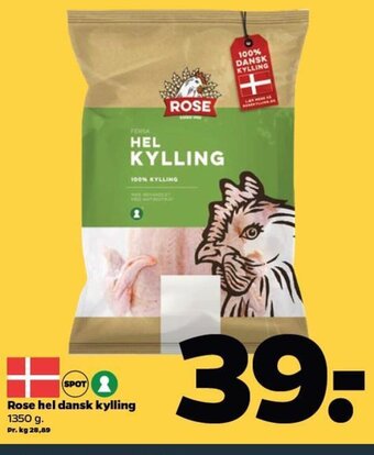 Netto Rose Hel Dansk Kylling tilbud