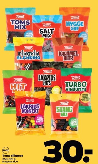 Netto Toms Slikpose tilbud