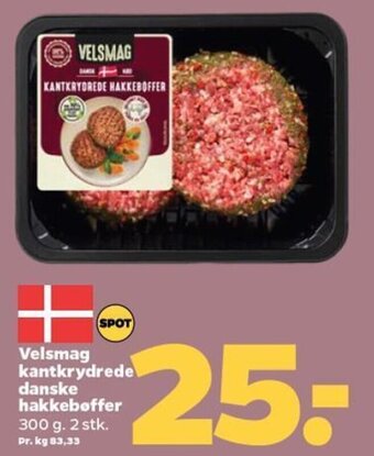 Velsmag Kantkrydrede Danske Hakkebøffer