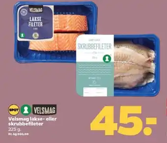 Netto Velsmag Lakse-eller Skrubbefileter tilbud