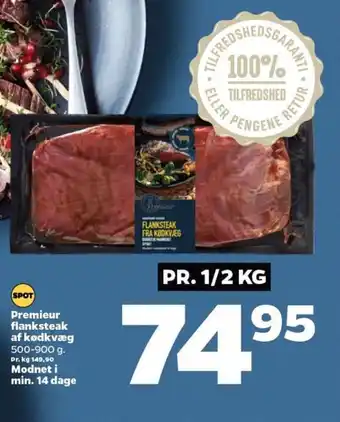Netto Premieur Flanksteak Af Kødkvæg tilbud