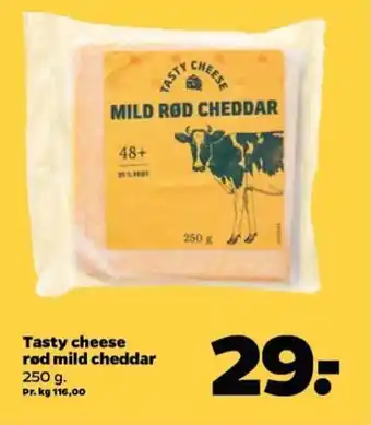Netto Tasty Cheese Rød Mild Cheddar tilbud