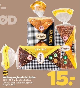 Netto Kohberg Rugbrød eller Boller tilbud